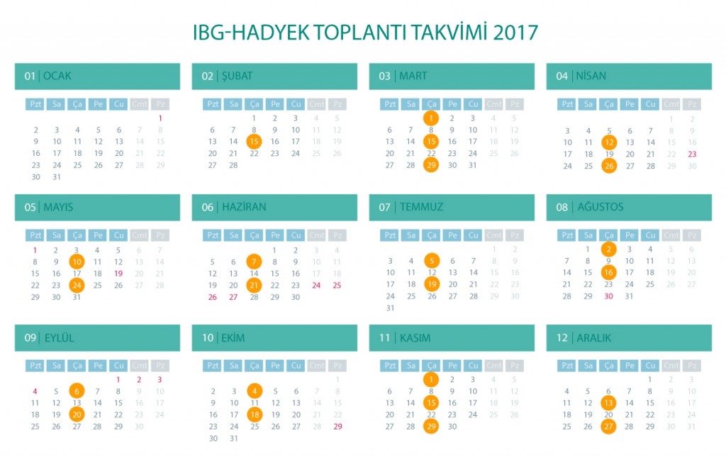 iBG-HADYEK Toplantı Takvimi